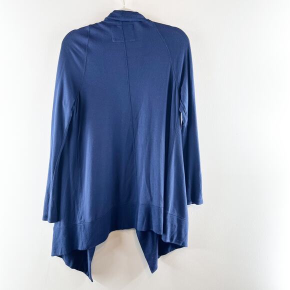 Lilly Pulitzer Luxletic Long Sleeve Waterfall Cardigan Sweater Navy Blue Small - Picture 8 of 8